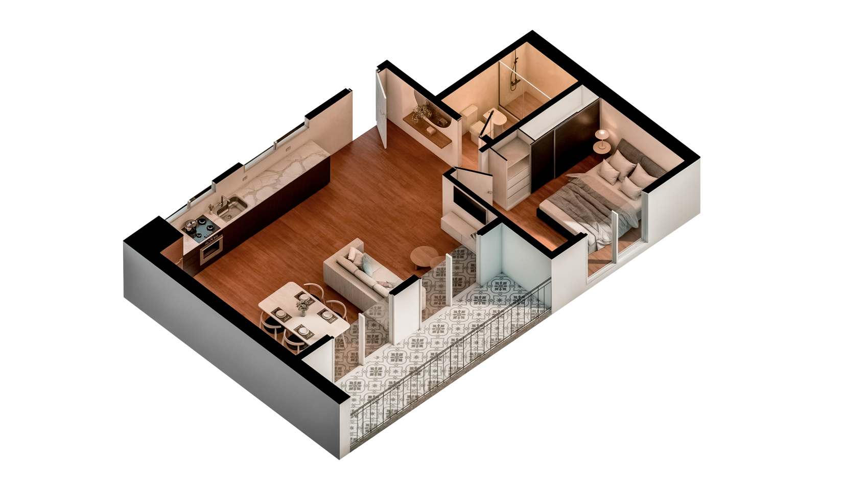 VENTA DEPARTAMENTO DOS AMBIENTES POZO EDIFICIO HARMONY