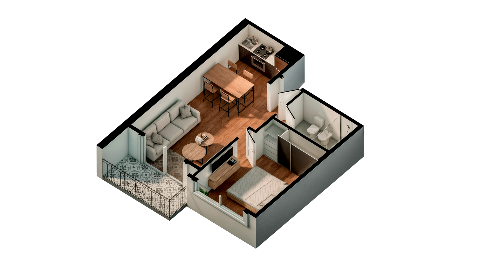 VENTA DEPARTAMENTO DOS AMBIENTES POZO EDIFICIO HARMONY